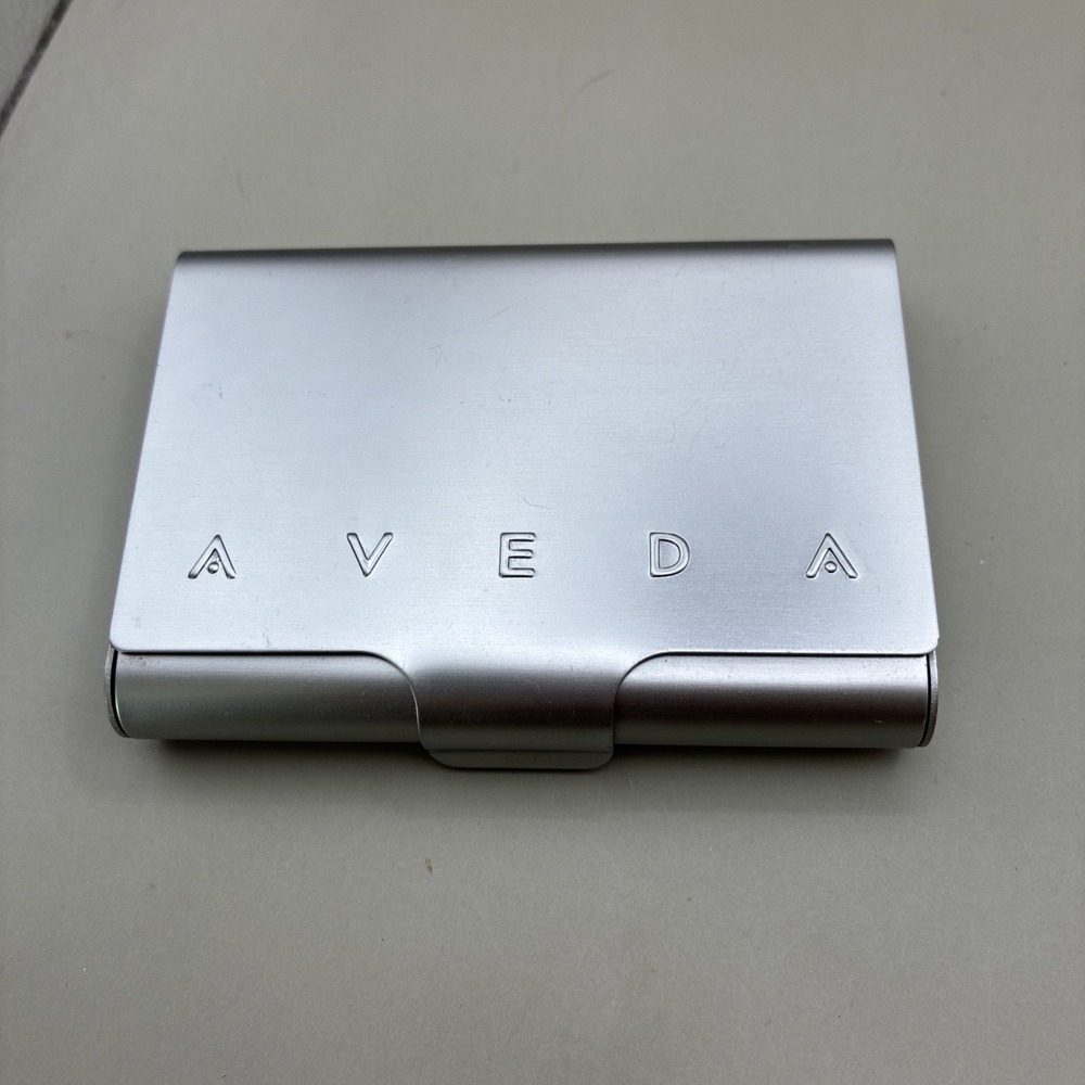 Aveda Chakra Pure-Fume Absolute Metal Case/ 6 Empty Vintage Perfume Vials Set 90
